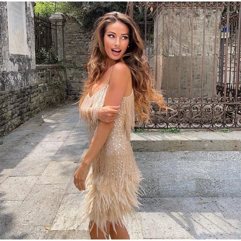 Women's Short Sequin Party Dress | Mini