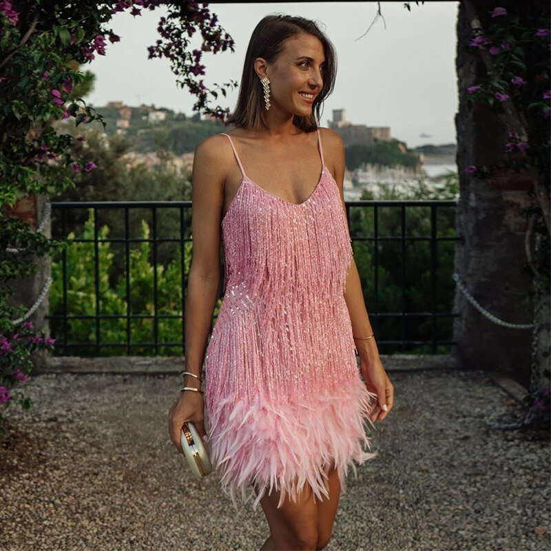 Women's Short Sequin Party Dress | Mini