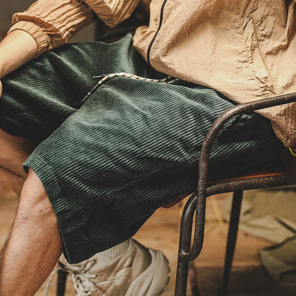 Men's Casual Adjustable Cord Shorts | Summer