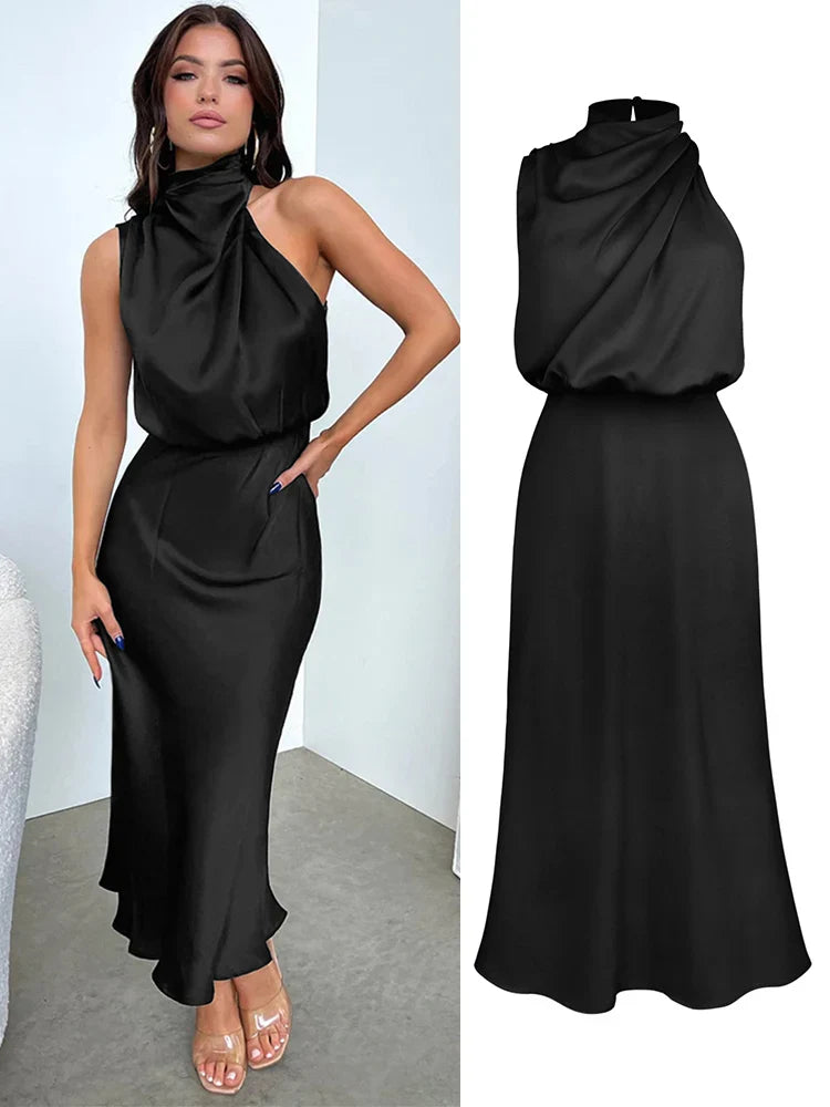 Women's Midi Wedding Guest Dress | One Shoulder