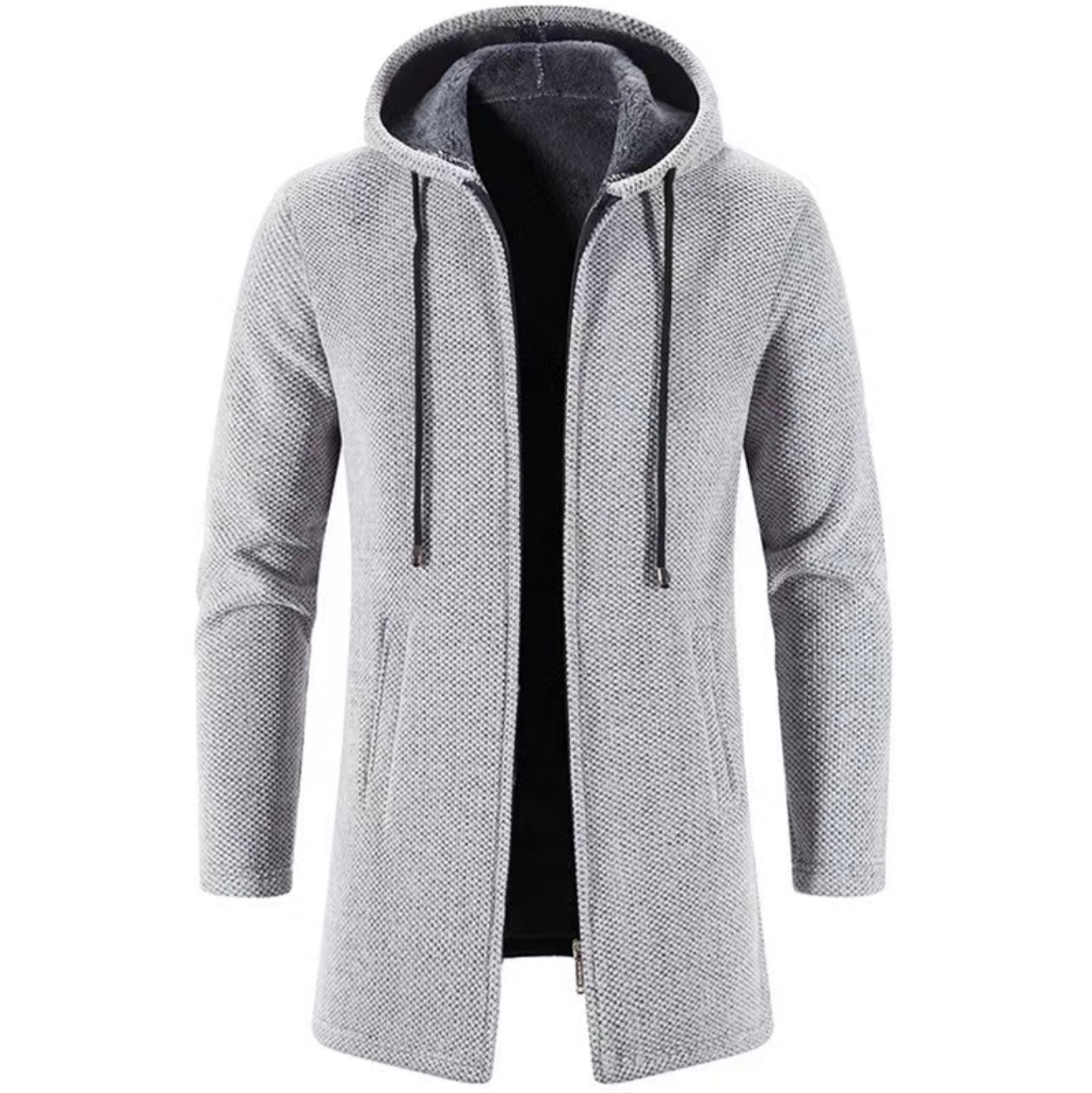 Mason | Mid-Length Hooded Wool Coat