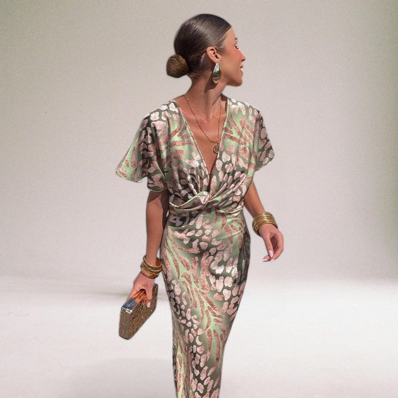 Women's Evening Maxi Dress | V-neck