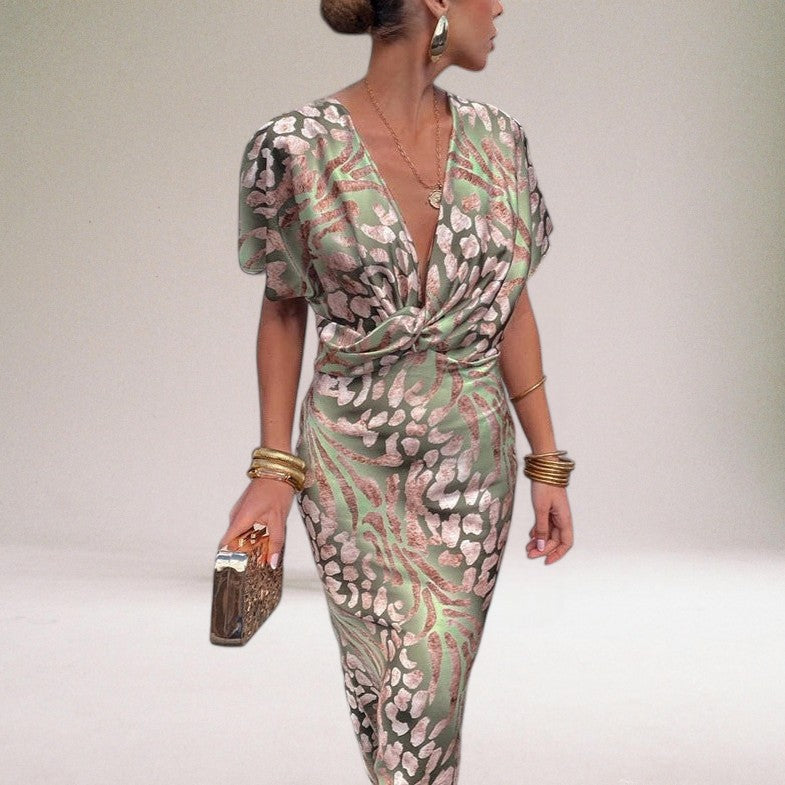 Women's Evening Maxi Dress | V-neck