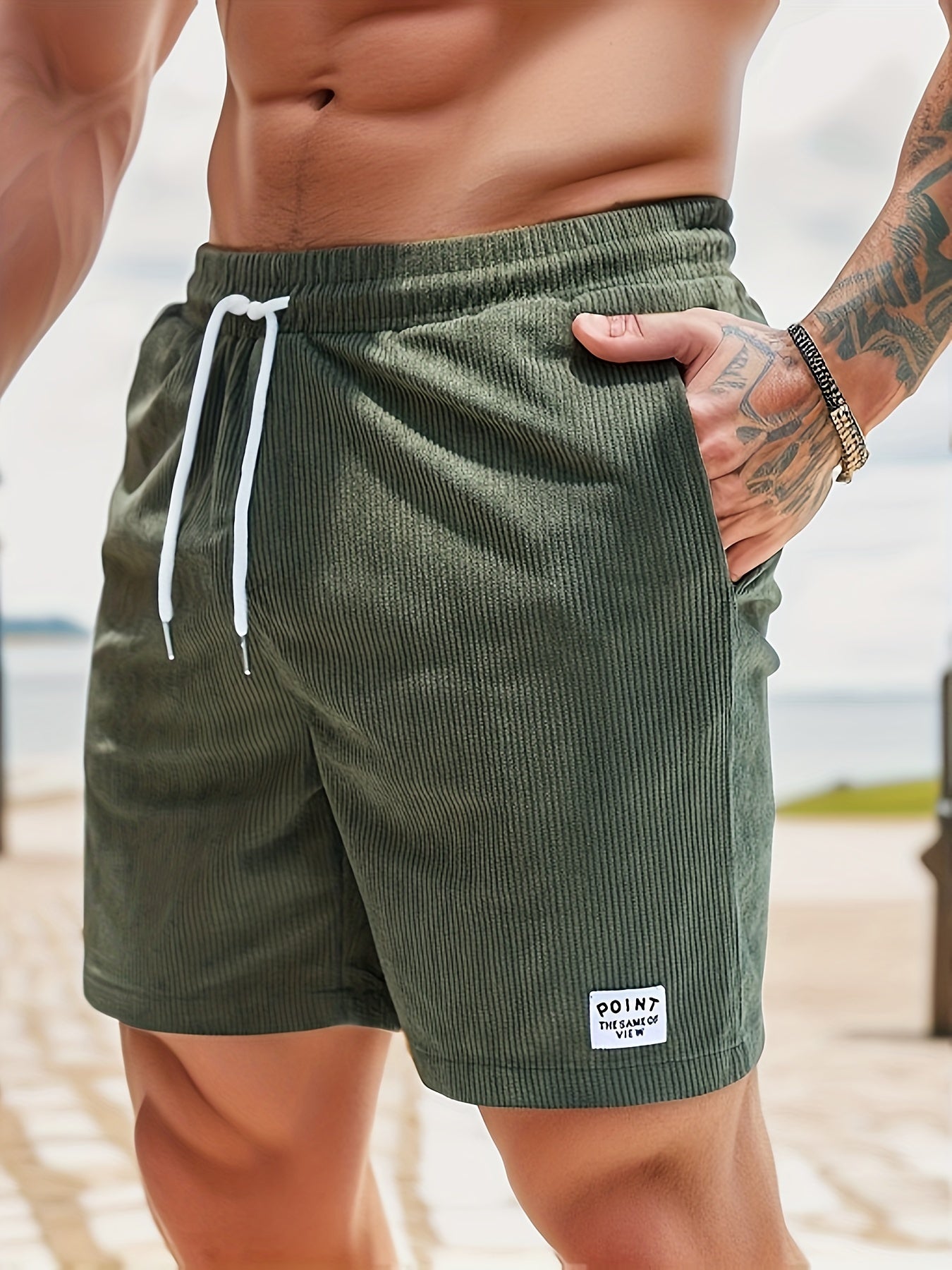 Men's Striped Drawstring Shorts | Summer