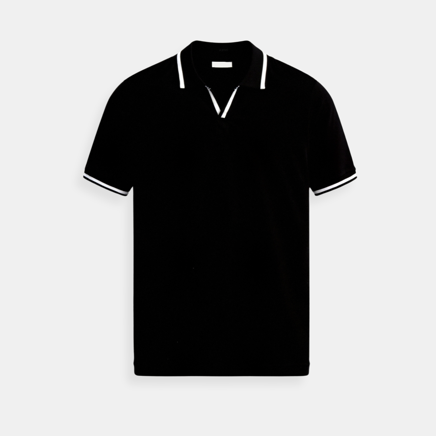 Men's Old Money Polo | Black and White