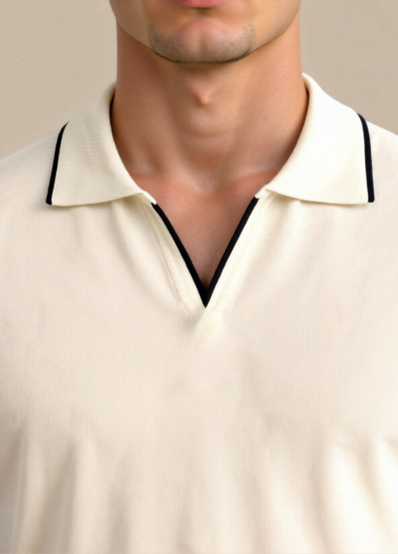 Men's Old Money Polo | Black and White