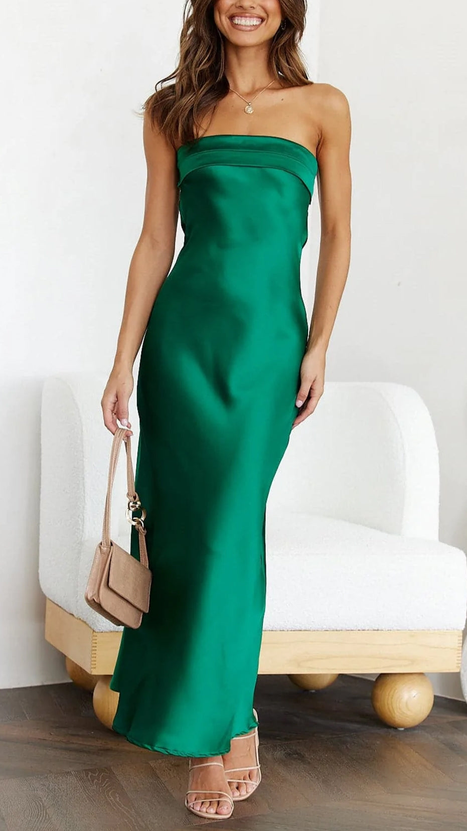 Strapless Wedding Guest Dress For Women | Maxi