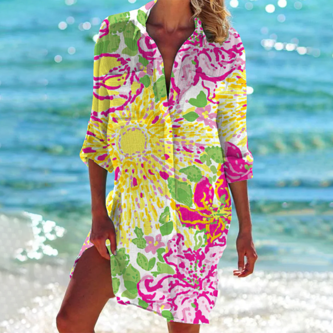 Women's Button Down Shirt Dress | Beach