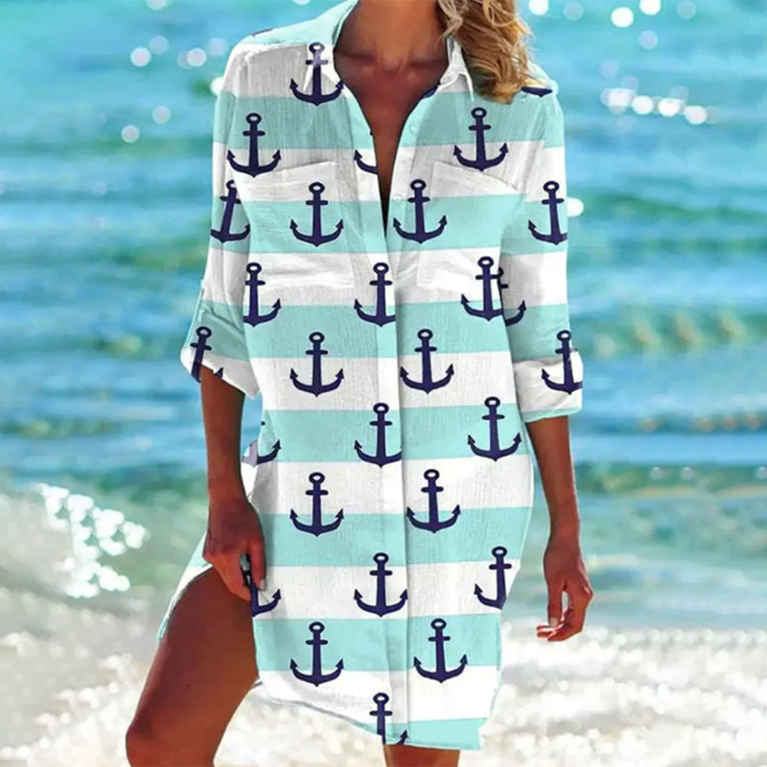 Women's Button Down Shirt Dress | Beach