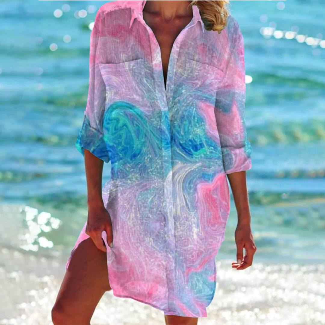 Women's Button Down Shirt Dress | Beach