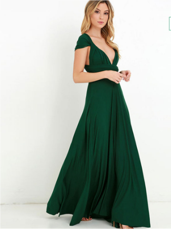 Backless Wrap-Style Bridesmaid Dress for Women | Maxi