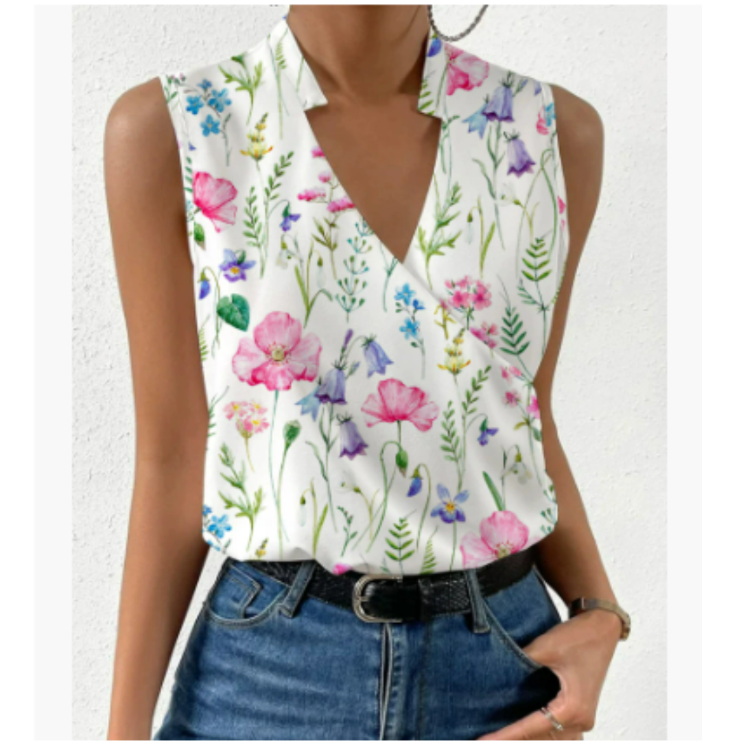 Summer V-Cut Halter Top for Women | Casual