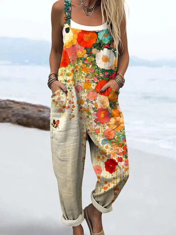 Women's Floral Summer Jumpsuit | Dungaree