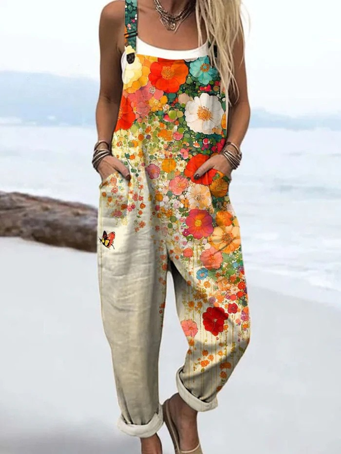 Women's Floral Summer Jumpsuit | Dungaree