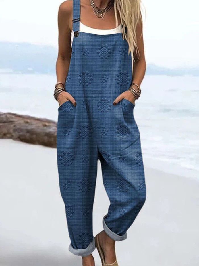 Women's Casual Floral Color Overall Jumpsuit | Summer