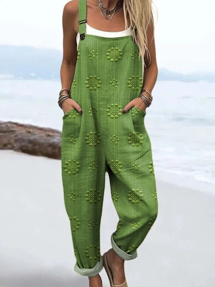 Women's Casual Floral Color Overall Jumpsuit | Summer