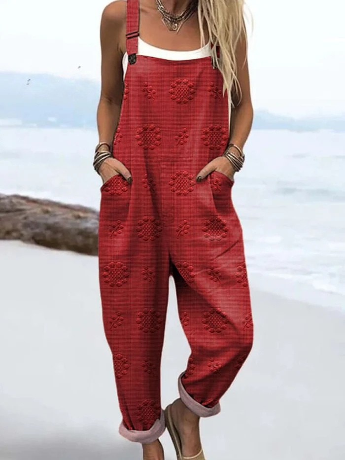 Women's Casual Floral Color Overall Jumpsuit | Summer