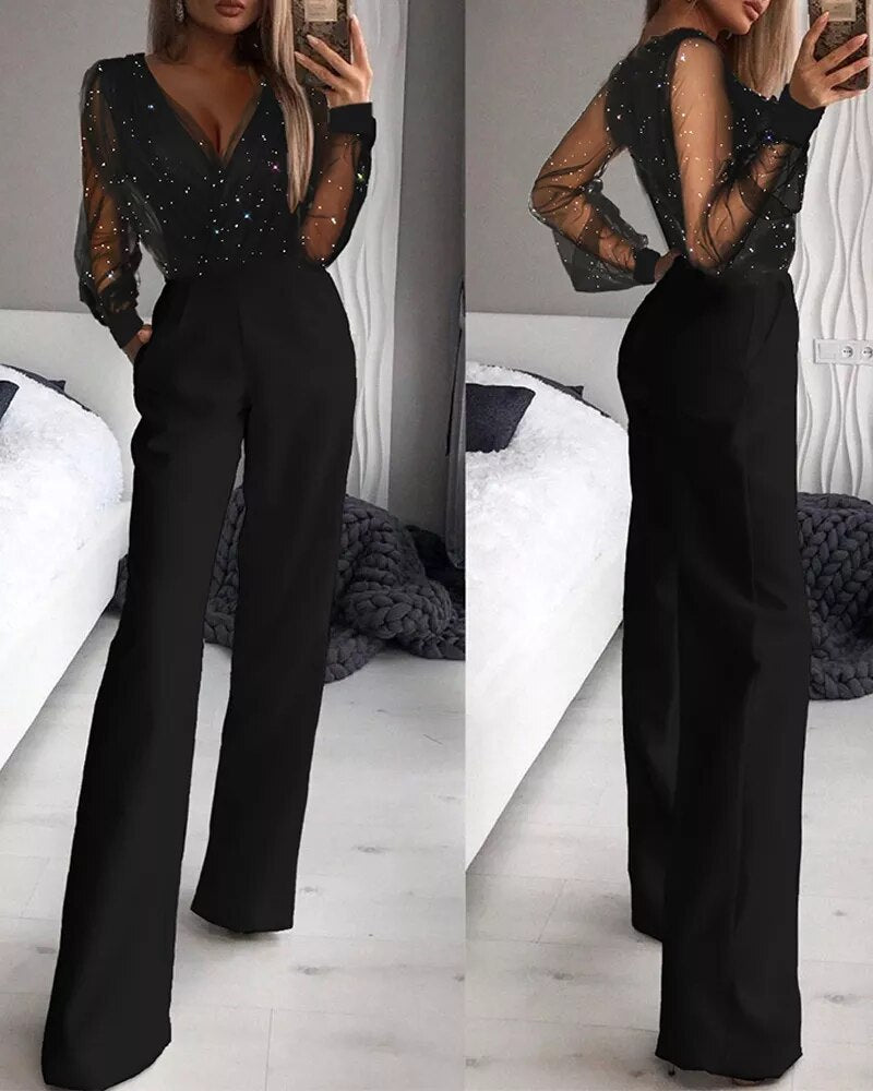 Women's Glittered Dress Jumpsuit | Party