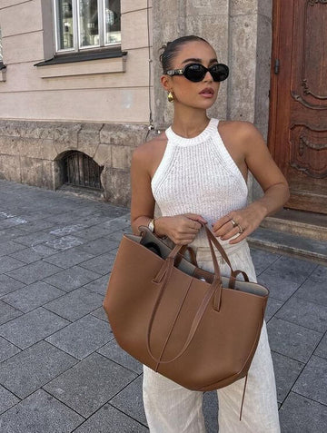 Vintage Tote Bag for Women | Large Shoulder Bag