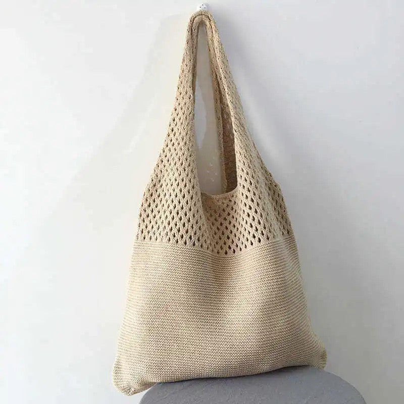 Women's Woven Tote Bag | Groceries and Beach