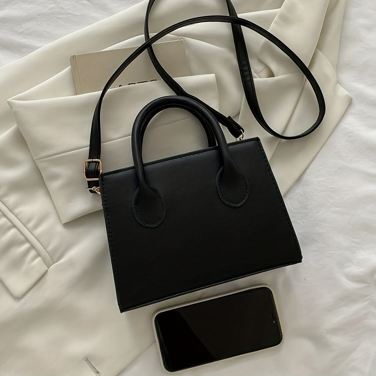 Women's Black Handle Purse | Small