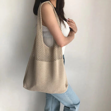 Women's Woven Tote Bag | Groceries and Beach