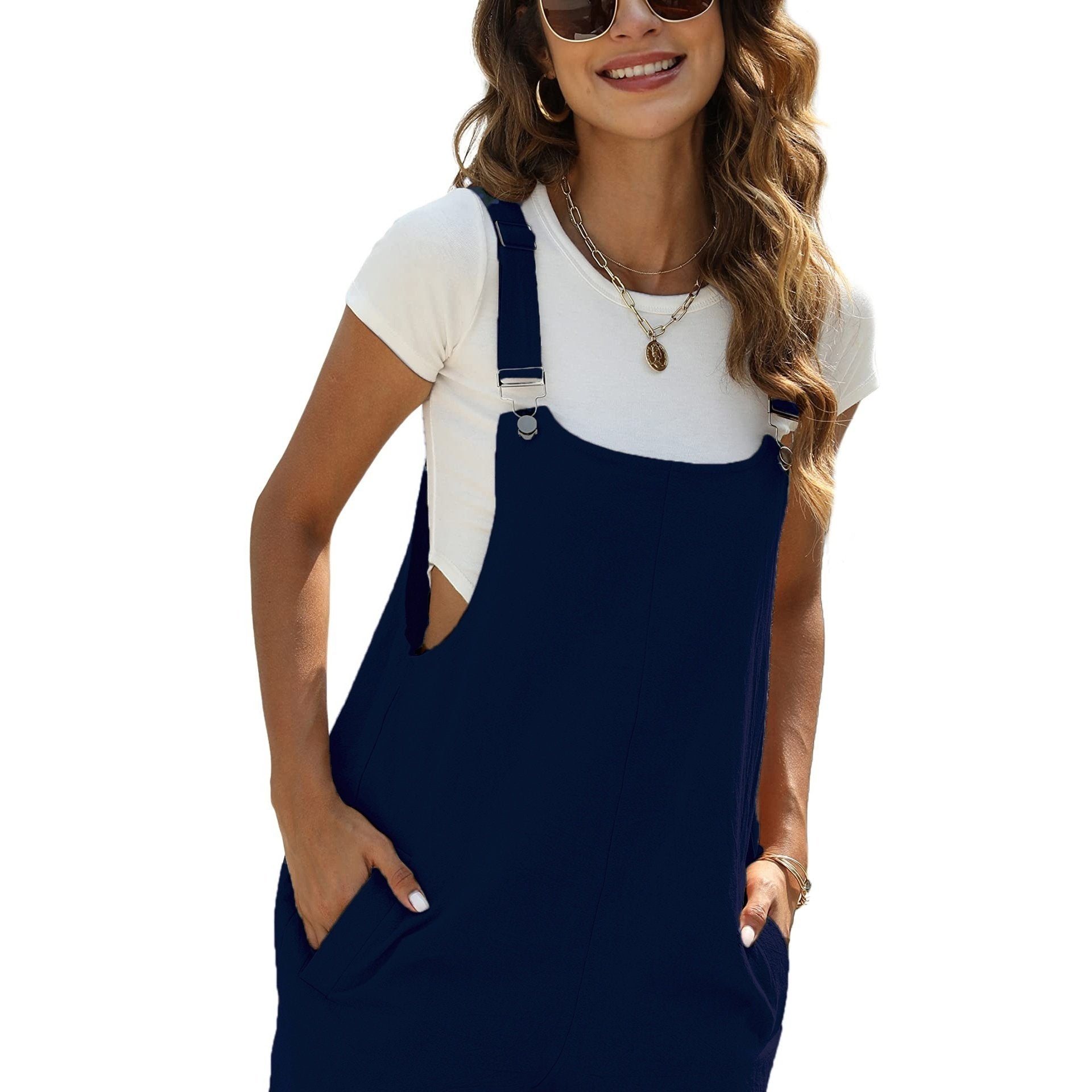 Short Summer Jumpsuit with Pockets | Mini