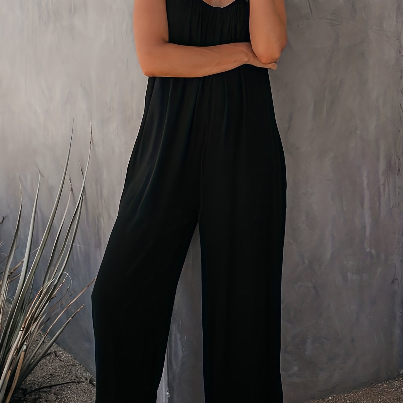 Women's Casual Sleeveless Jumpsuit with Pockets | Summer Overall