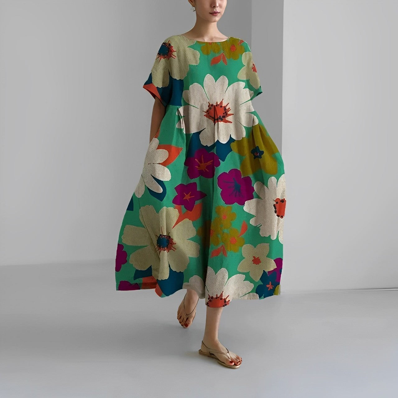 Women’s Summer Printed Midi Dress | Casual