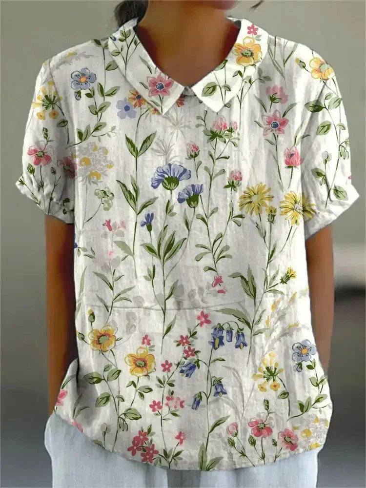 Women's Vintage Floral Blouse | Casual