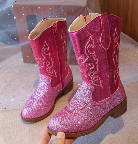 Girls Cute Pink Cowboy Boots | Kids