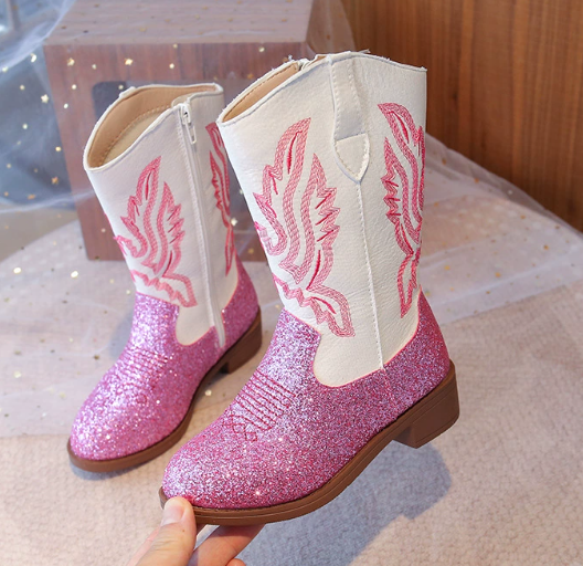 Girls Cute Pink Cowboy Boots | Kids