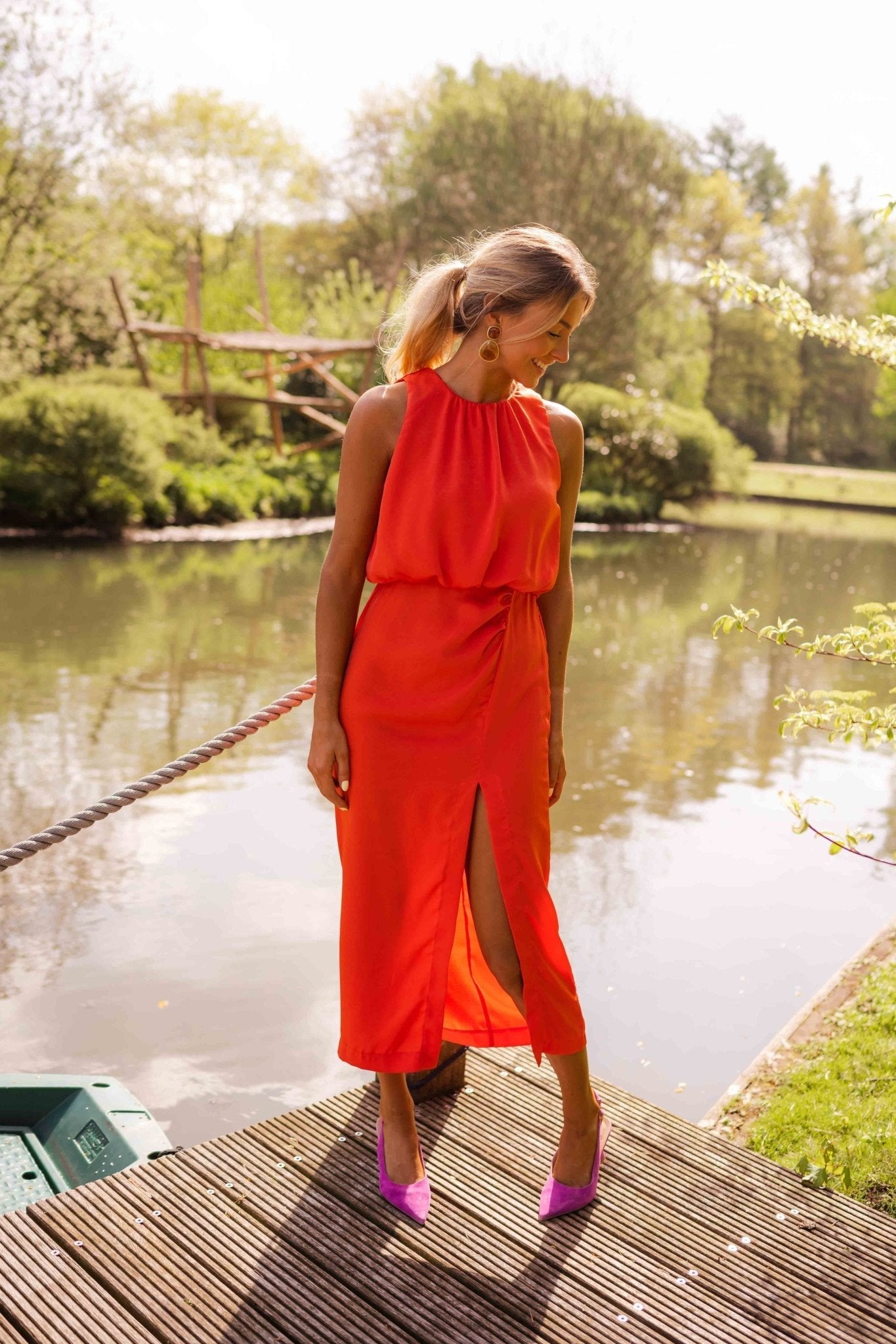 Sleeveless Midi Dress for Woman | Formal