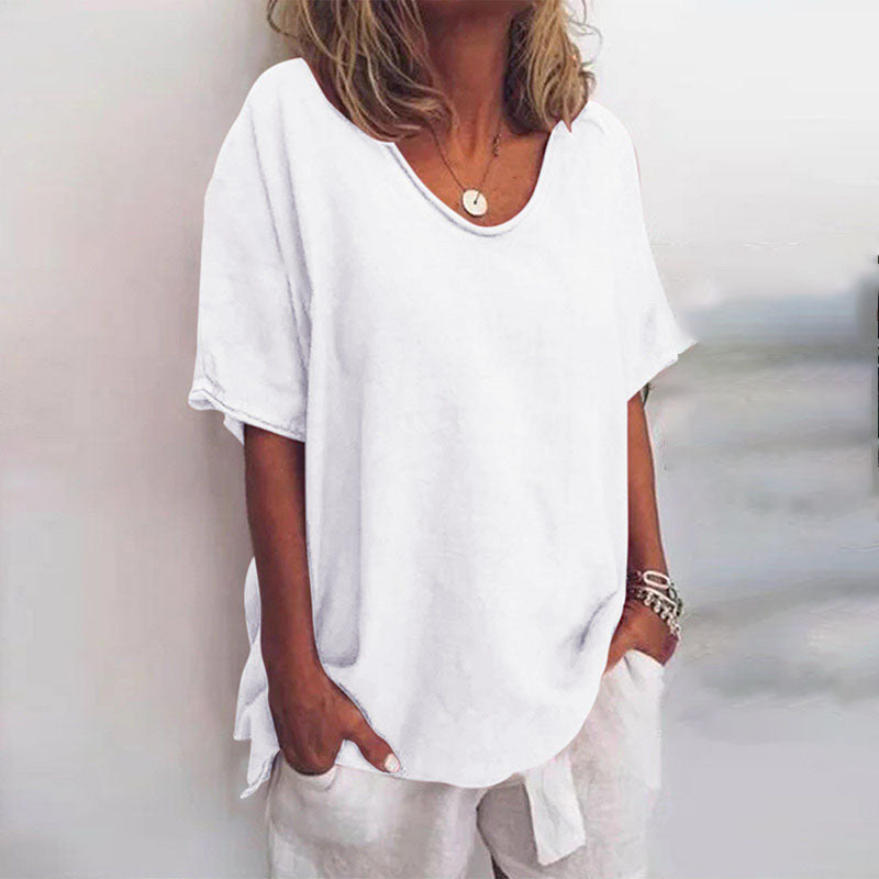 Relaxed Fit Blouse for Women | Short Sleeve