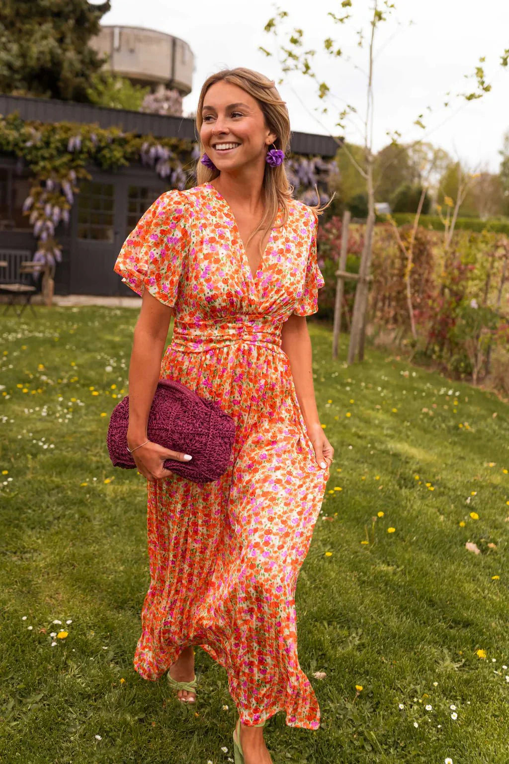 Womens Vibrant Floral Dress | Maxi