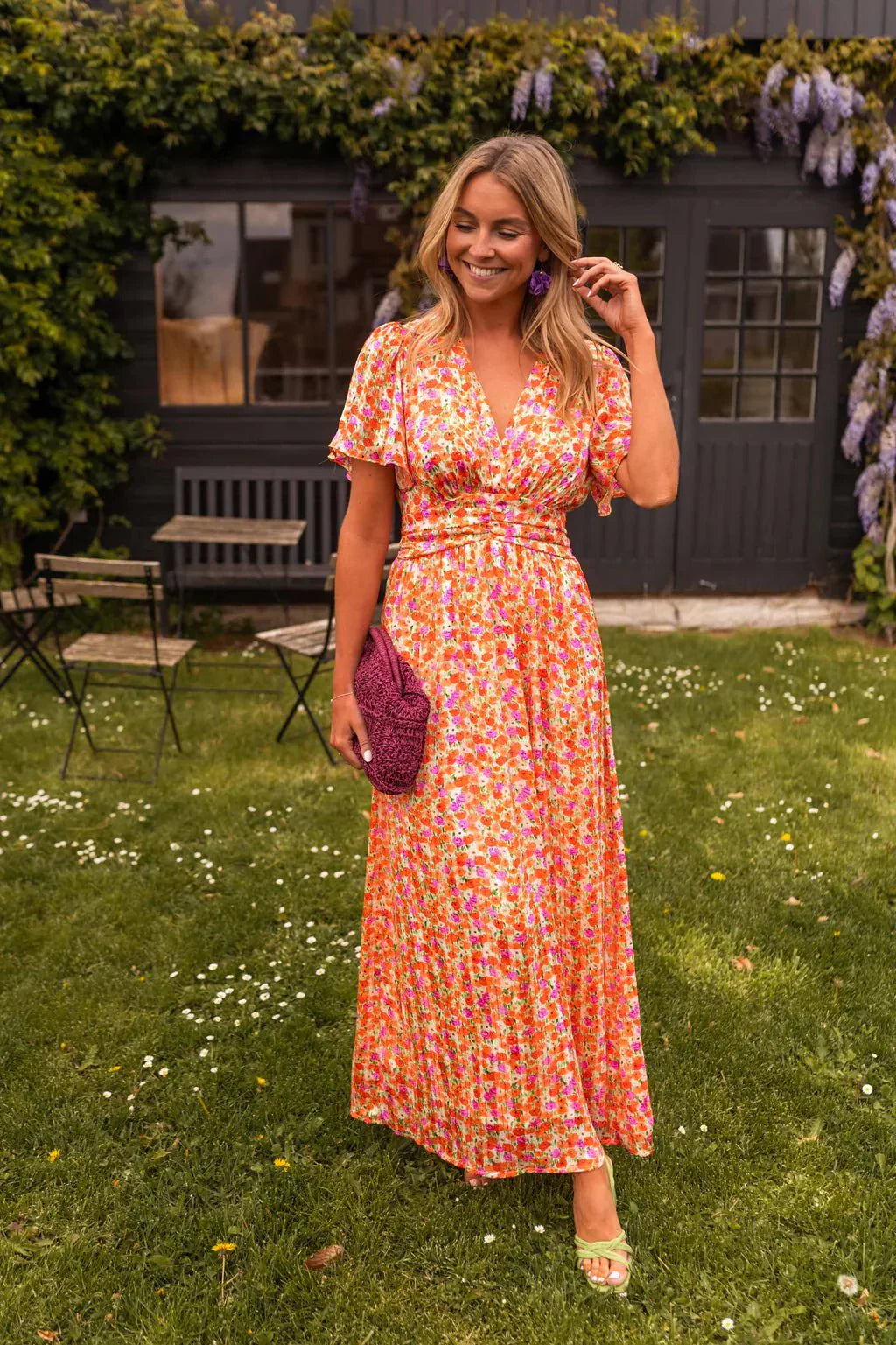 Womens Vibrant Floral Dress | Maxi
