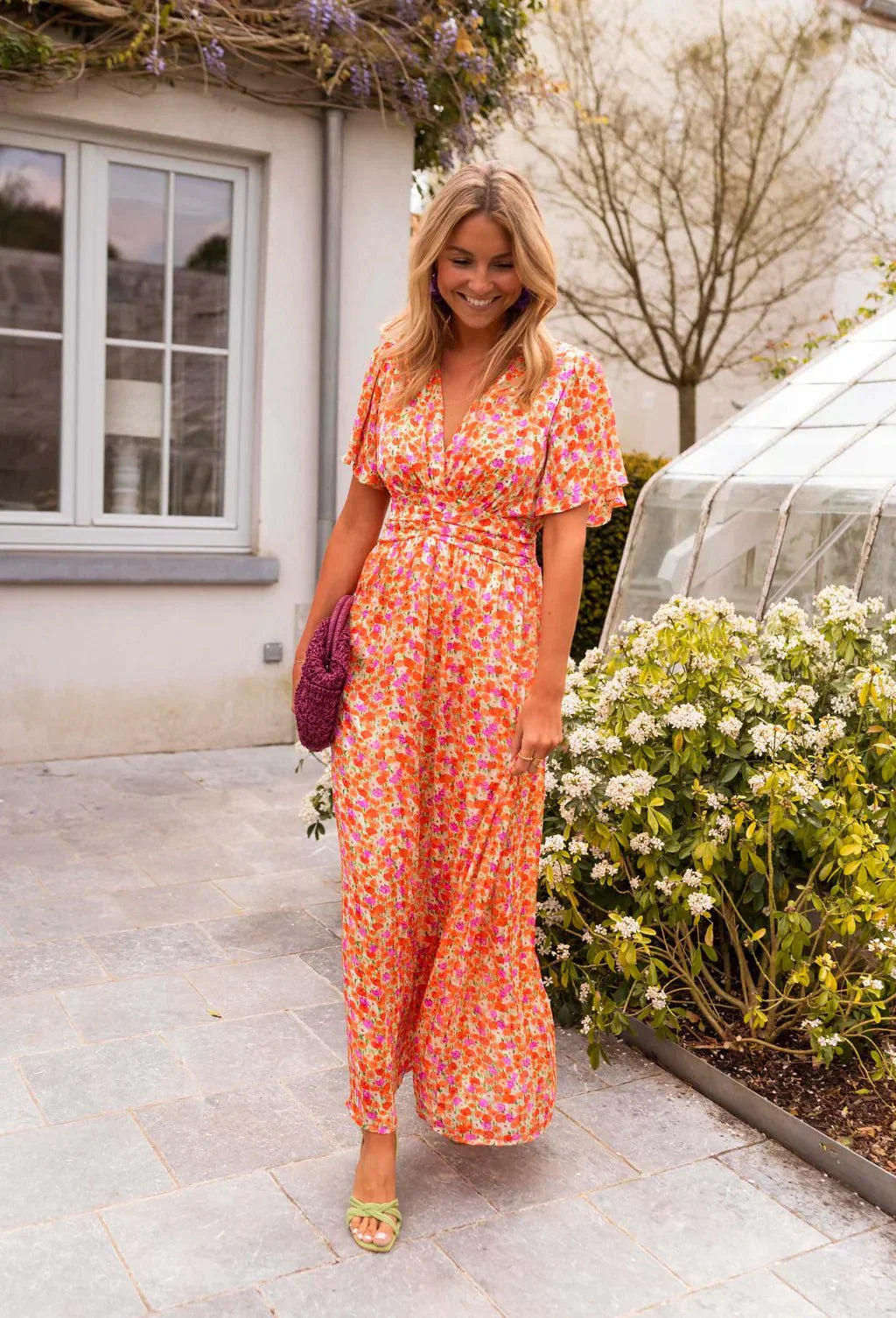 Womens Vibrant Floral Dress | Maxi