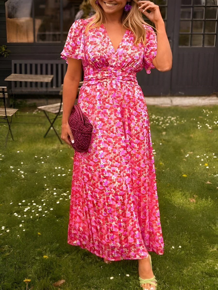 Womens Vibrant Floral Dress | Maxi