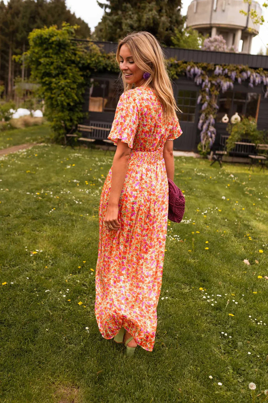 Womens Vibrant Floral Dress | Maxi