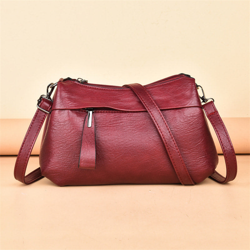 Samantha - Classic Leather Crossbody Bag