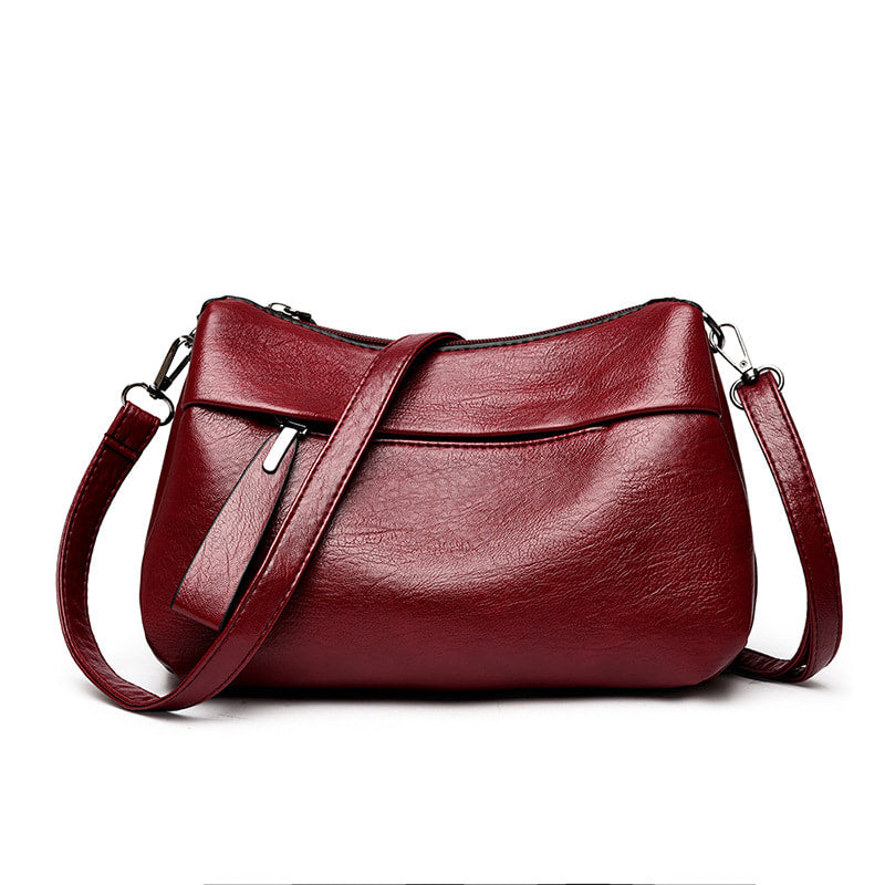 Samantha - Classic Leather Crossbody Bag