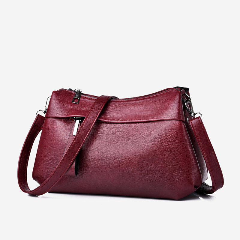 Samantha - Classic Leather Crossbody Bag