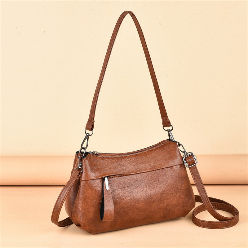 Samantha - Classic Leather Crossbody Bag