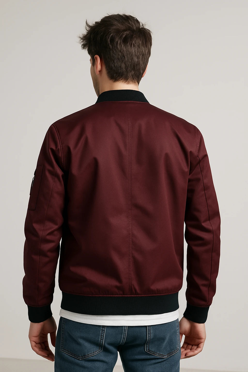 Men's Casual Bomber Jacket – Lightweight Zip-Up Outerwear
