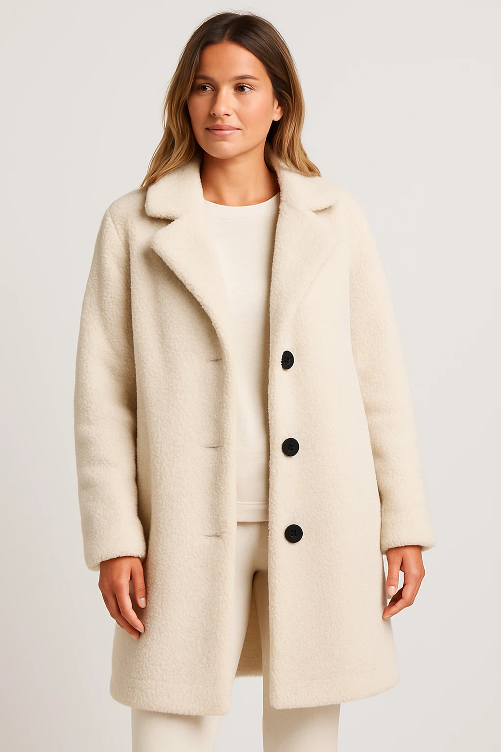 Womens Winter Oversized Teddy Coat with Relaxed Fit and Warm Insulation - Image 4