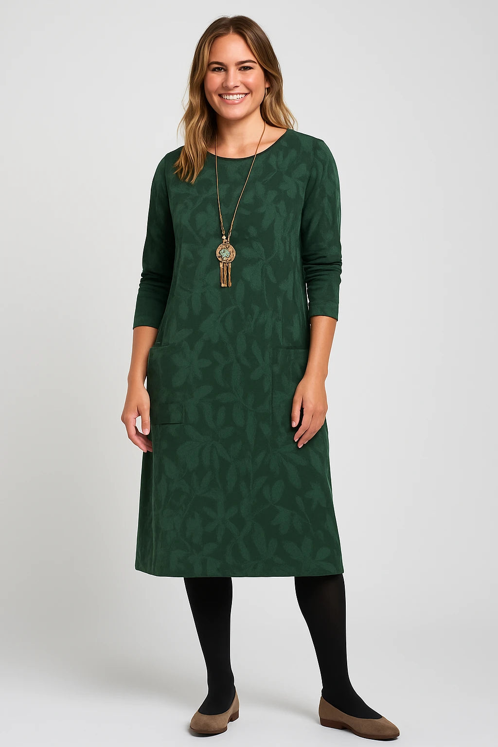 Womens Winter Dress with Elegant Fit and Functional Pockets for Versatile Style - Image 7