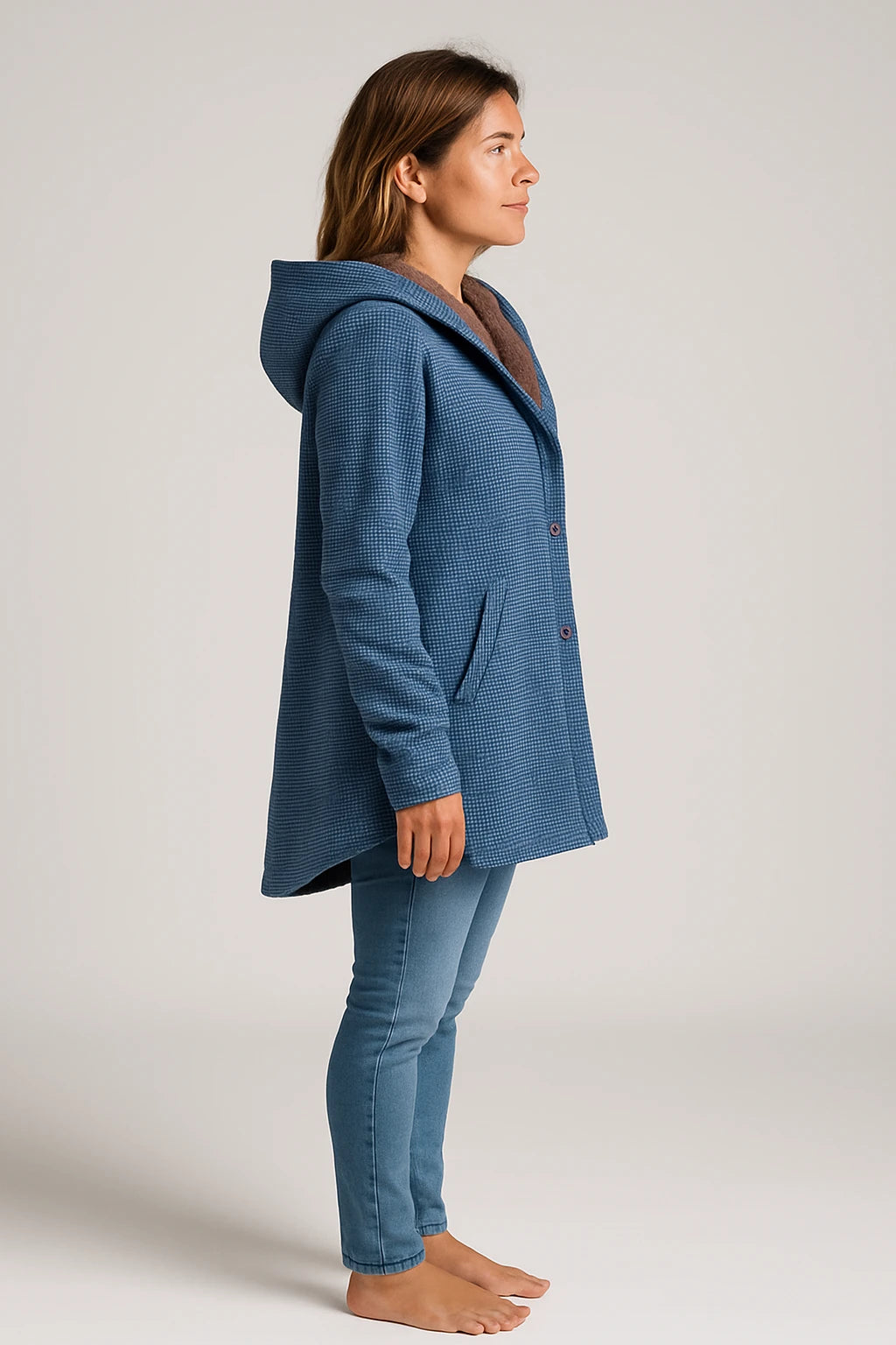 Womens Winter Hooded Coat with Relaxed Fit and Fleece-Lined Comfort - Image 1