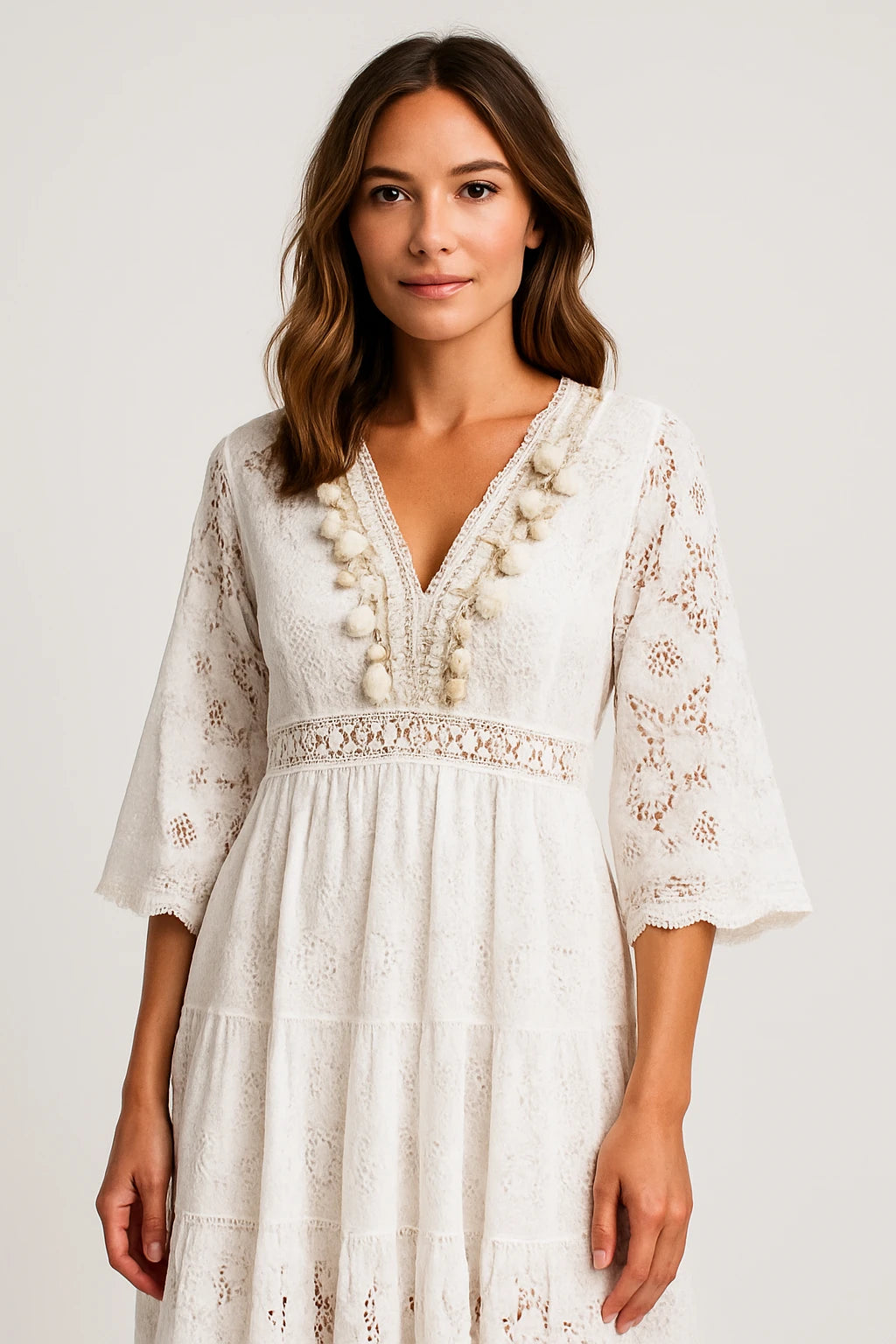 Womens Spring Floral Dress with Short Sleeves – Figure-Flattering Design – Effortless Elegance - Image 1