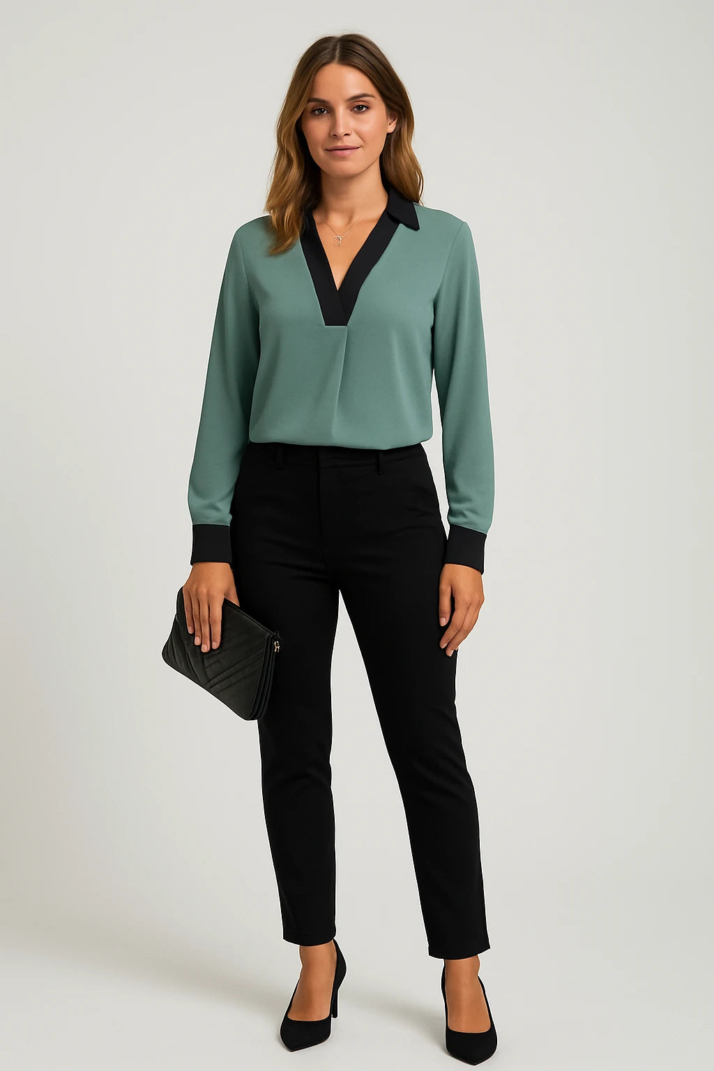 Womens Spring Blouse with Elegant Fit – Lightweight and Versatile for Office and Casual Wear - Image 4