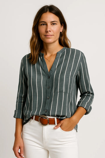 Womens Spring Ribbed Top with Relaxed Fit and Lightweight Comfort - Image 5